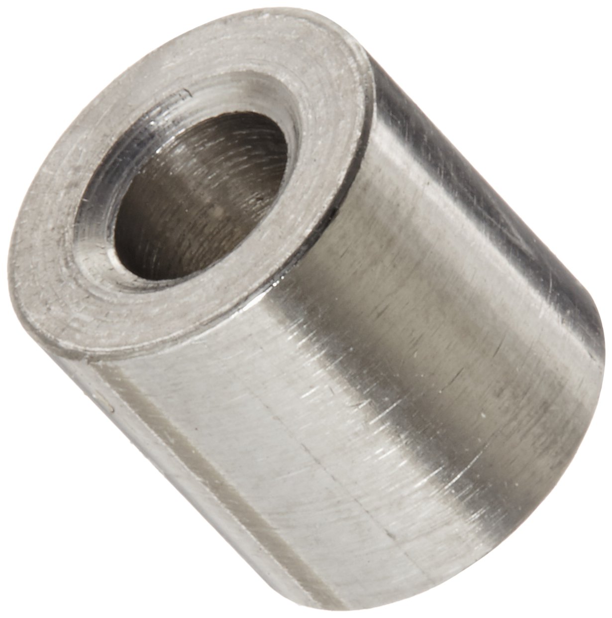 Round Spacer, 188 Stainless Steel, Plain Finish, 6 Screw Size, 5/16