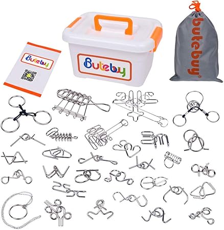 Amazon 春の屋 おもちゃ 男の子 知育玩具 ナインチェーン30ピーススーツ パズル解決 クリエイティブ分解 プラスチック箱 パッケージが付き おもちゃギフト 幼稚園 小学 玩具 教育玩具 子供のおもちゃ 発達玩具 シルバー がらがら ラトル おもちゃ