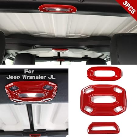 Amazon 3ピース 車 フロント ミドルリア リーディング ライト パネルカバー 装飾 トリム 18年 ジープ ラングラー Jl レッド カーアクセサリ 車 バイク Amazon 3ピース 車 フロント ミドルリア リーディング ライト パネルカバー 装飾 トリム 18年 ジープ ラングラー Jl レッド カーアクセサリ 車 バイク