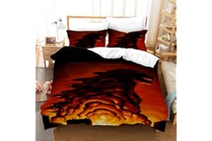 sonicpony Duvet Cover Set Twin Size Dinosaur Quilt Cover Bedding Set 3D Print for Men 1 Piece Duvet Cover with Zipper 2 Pieces Pillowcases No Comforter Inside(Dino27, Twin)
