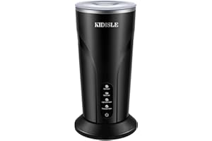 KIDISLE 4-in-1 Electric Milk Frother and Steamer, Milk Steamer and Cold Foam Maker, Hot Chocolate Maker, Frother for Coffee, Latte, Macchiato, Cappuccino, BPA Free, Black