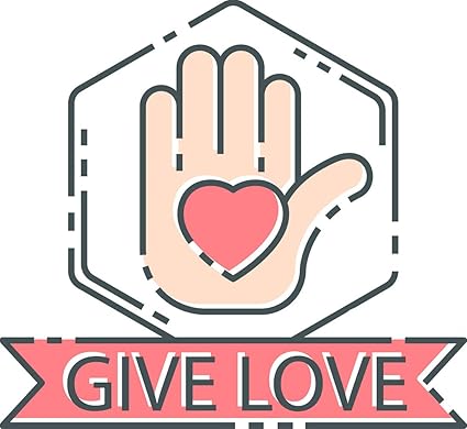 Amazon Com Cute Sweet Giving Back Charity Icon Cartoon Vinyl Sticker 2 Wide Give Love Automotive