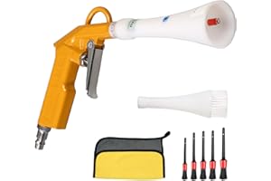 OCTAOR Car Cleaning Gun, Air Blow Gun, Car Detailing Kit with Car Detailing Brushes & Cleaning Cloth for Quickly Cleaning Dust and Dirt from Surface