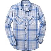EOUOSS Men's Flannel Shirts Long Sleeve Button Down Shirts for Men Regular Fit Casual Shirt Jacket with Pockets