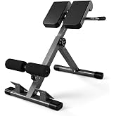FITKS360 Roman Chair Hyperextension Bench &ndash; Adjustable Back Extension Machine for Glutes, Hamstrings &amp; Lower Back &ndash; Foldable Multi-Purpose Workout Equipment for Home Gym