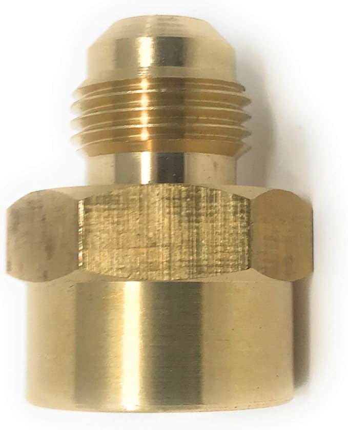 Fuel or Gas Line Brass Fitting, [46F0608] Connector Coupling 1/2" NPT female 3/8