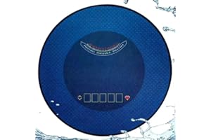 BALIKEN Round 55'' x 55'' Texas Hold'em and Blackjack Table Felt, Portable Foldable Poker Games Round Mat