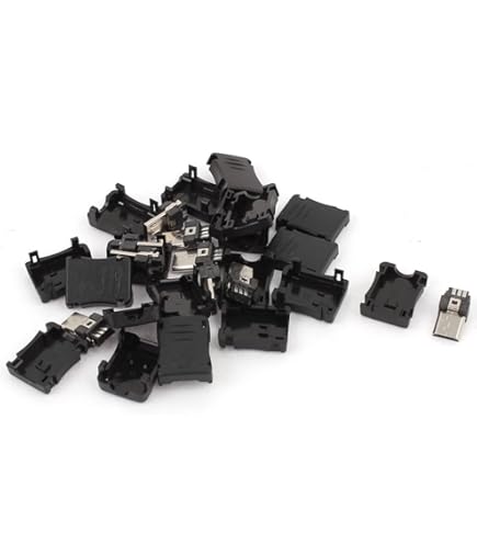 Uxcell 10-Pack 5-Pin Mini USB Type B Female Socket Connectors - SMT Mount