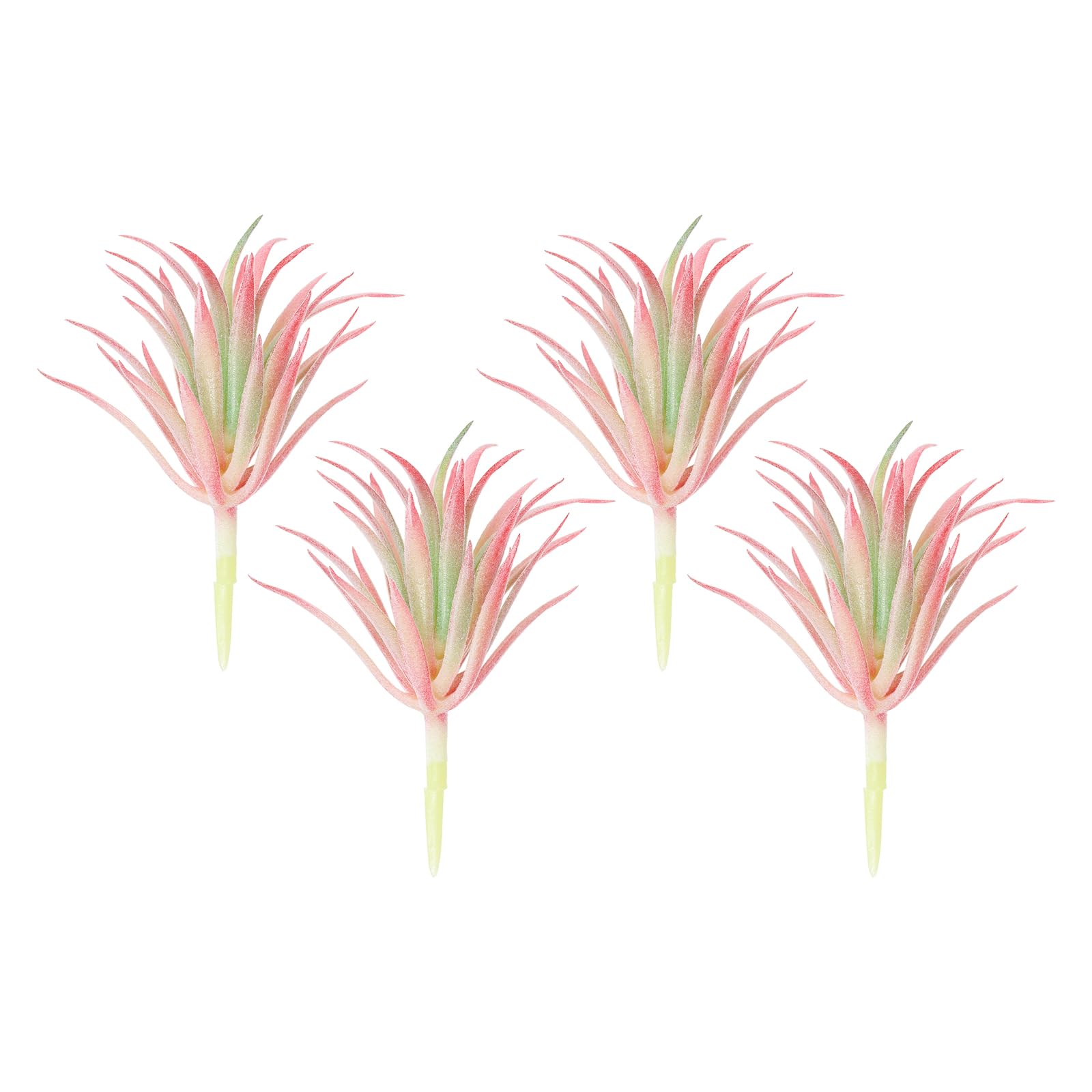 PATIKIL Artificial Succulent Plants, 4 Pack Small Fake Plants Faux Succulents Plant Unpotted for Home Garden Decoration, Pink