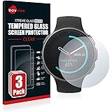 savvies Verre Trempé Compatible avec Polar Vantage V/V Titan (3 Pièces) Vitre Protection Ecran, Film Trempé de Verre, Dureté 9H