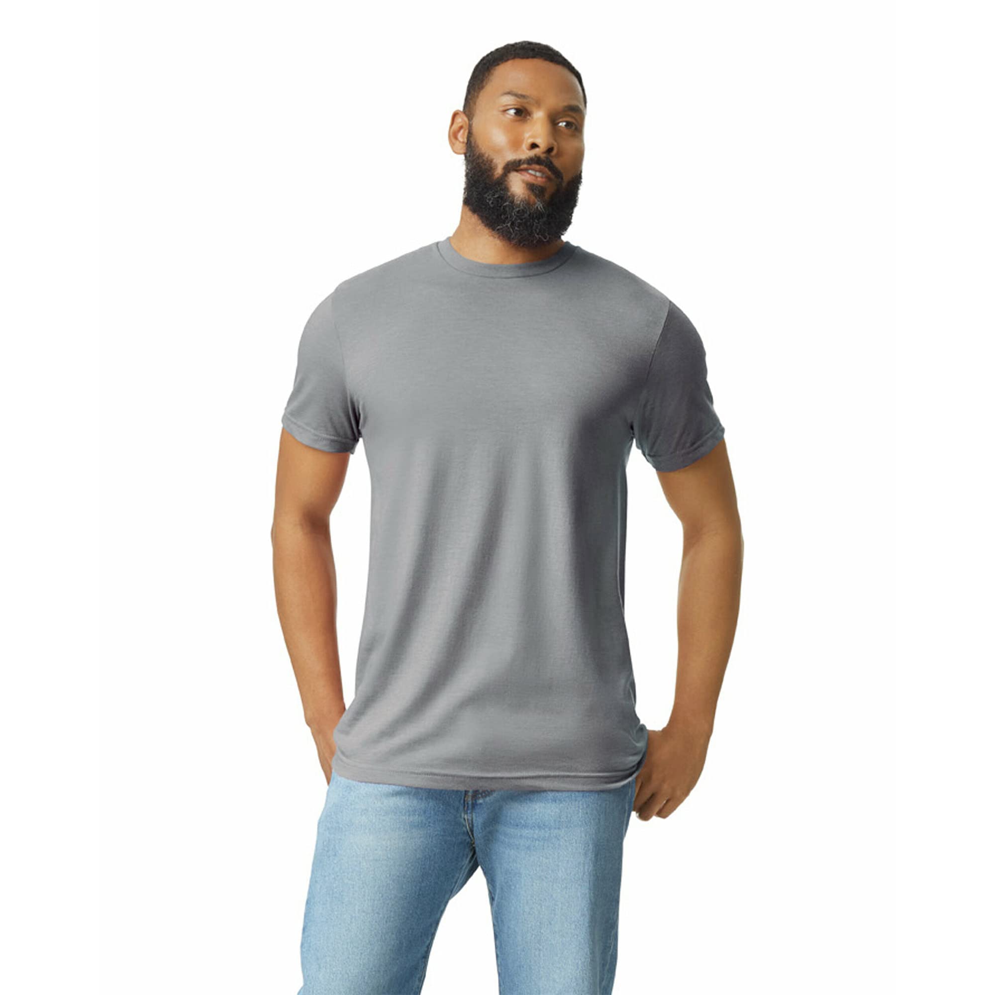 Gildan Adult Softstyle CVC Short Sleeve T-Shirt, Style G67000/G64000CVC, Multipack, Cement (36-pack), XX-Large Image