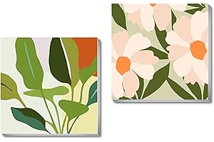 cupmod 2 Pack Framed Paint by Number for Kids Ages 8-12,Easy DIY Acrylic Flower Watercolor Paint by Numbers Kits on Canvas,Paint by Number for Adults Beginners for Home Wall Decor (8x8inch)