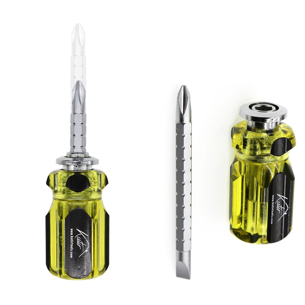 Stubby Screwdriver 2 SETS By Kutir ADJUSTABLE LENGTH and REVERSIBLE