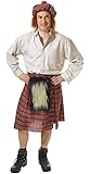 Bristol Novelty AC969 Scots Kilt and Hat, One Size