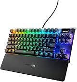 SteelSeries Apex 7 TKL Mechanical Keyboard OLED Display Red Switches American view 3