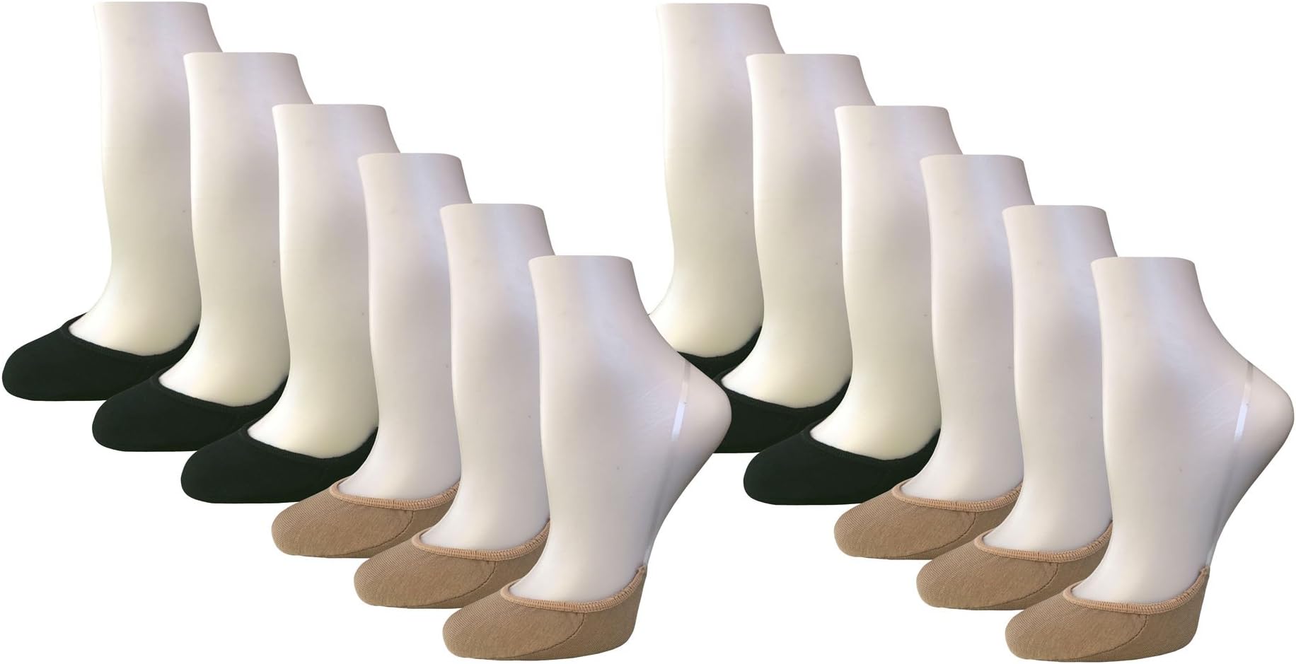 Kate Belle Toe Socks with a Sheer Slingback Perfect for Flats, Slip Ons and Almost Any Shoe