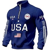 Men's Usa Flag Waffle Sweatshirts Usa Flag American 250Th Anniversary 1776-2026 Sweatshirt
