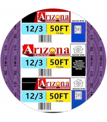 Cerrowire 147-1603BR 50-Feet 12/3 NM-B Solid with Ground