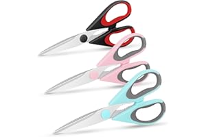 Vutyvve 3 Removable Kitchen Scissors, Stainless Steel Blades, Soft Grip Handle, Multi-Purpose Heavy Duty Kitchen Scissors Set