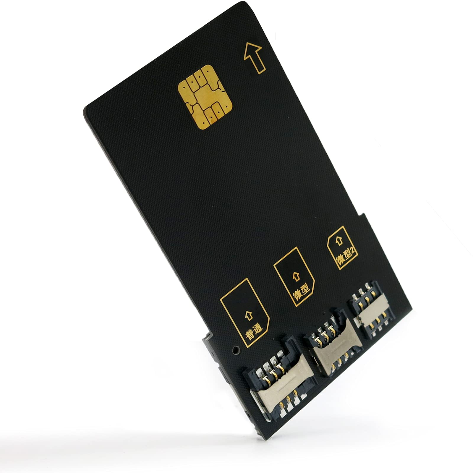 Gialer 4 in 1 Smart Card sim Card Adapter for IC Card, SIM Card with 2FF 3FF 4FF Mini Micro Nano Size