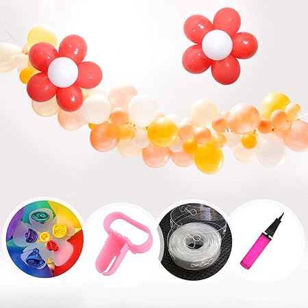 Amazon Co Jp パーティー用風船小道具 バルーンチェーン プラムクリップ バルーンノッター 接着点 空気入れ 126枚セット おもちゃ