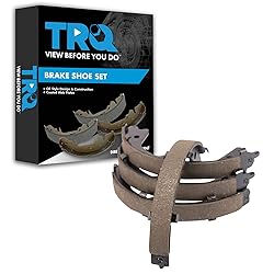 TRQ Rear Parking Brake Shoe Set Compatible with