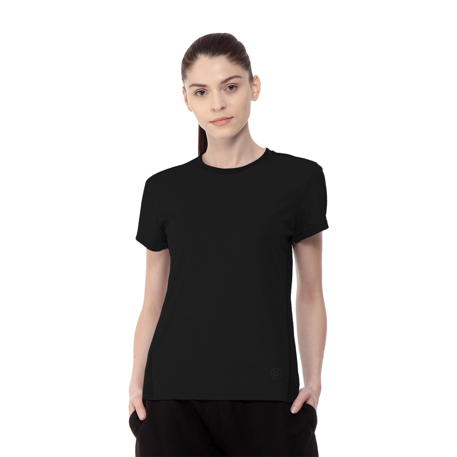 chkokko round neck half sleeve yoga, sports, dryfit active wear gym tshirt for women