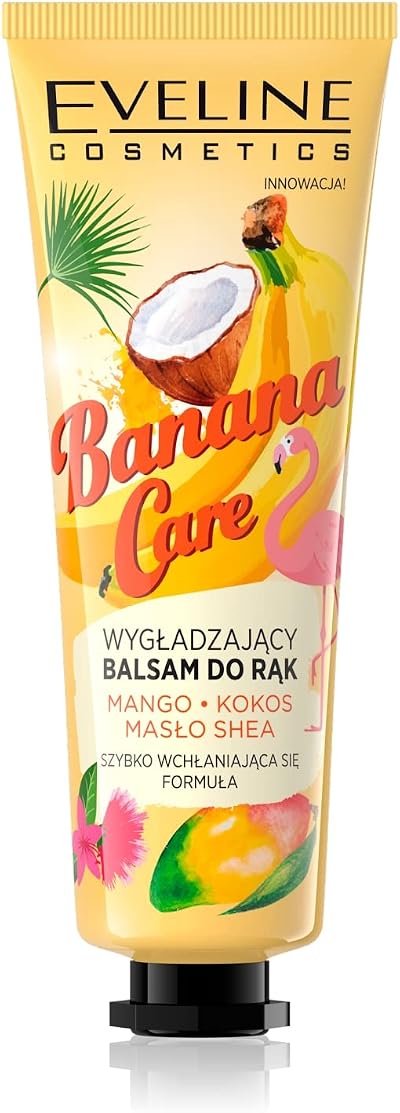 Eveline Cosmetics Banana Care Hand Cream 50ml - Nourishing Coconut Mango Shea
