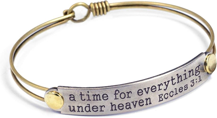Amazon バーバングルブレスレット 聖書のフレーズの刻印入り 信仰の表明とインスピレーションに 12メッセージ バングル 通販