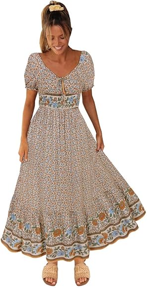 bohemian midi dresses uk