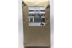 SMOKIN BEANS 12.5-pound Uganda (Unroasted Green Coffee Beans) premium Arabica beans grown northern Africa fresh current-crop beans for home coffee roasters, specialty-grade coffee beans, good long-term storage