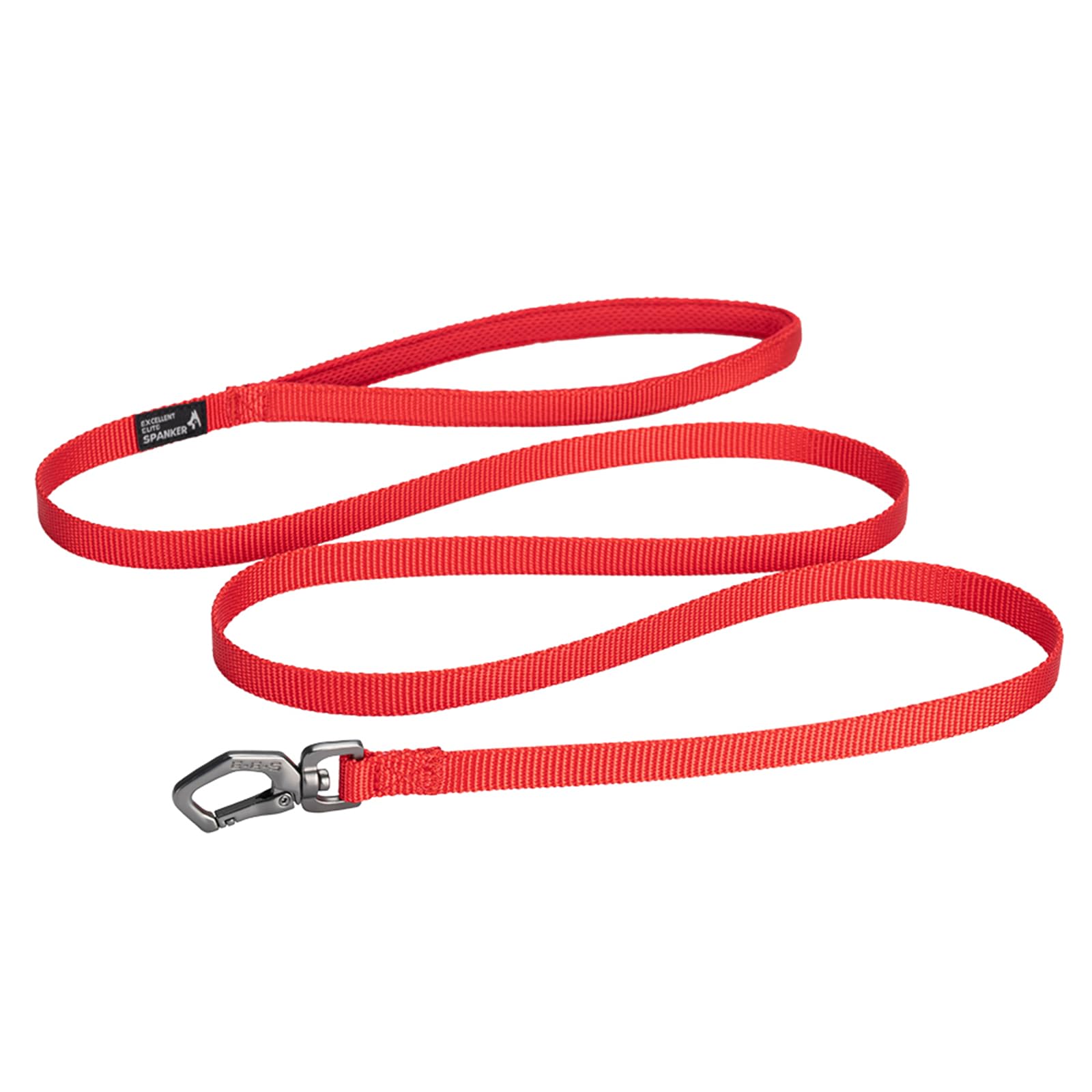 EXCELLENT ELITE SPANKER Nylon Dog Leash Basic Style 5 Feet Long 1/2" Wide Rope for Small Pets Dogs and Cats Training and Walking（Red）