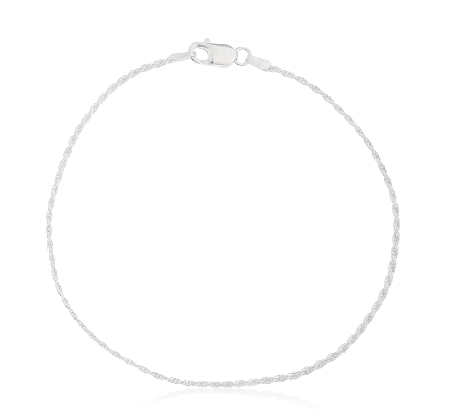 JOTW Sterling Silver 2mm Rope Chain - Available in 7" to 40" Available (67-Y5AH-TMAS)