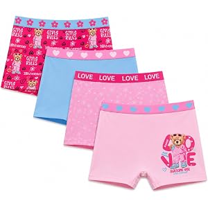 Princess Rose Girls Playshorts 4 Pack Seamless Boyshort Underwear | Seamless No-chafe Fit, Breathable All-day Comfort, Smooth