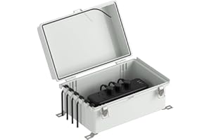 KAKAHIGH Outdoor Electrical Box Waterproof 11.5*7.4*5.5*in, IP65 ABS Outdoor Power Strip Weatherproof, Protect Outlet, Extension Cord, Power Strip, Timers, Junction, for Outdoor Power Tools, Lamp Decorations