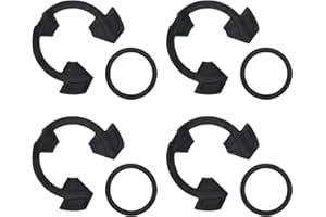 RURBRIN (4+4PCS) 1" Water Softener Clips and O-Rings kit Fit for GE/Kenmore Eco-Pure Eco-Water Sears North Star Softeners, Replace Parts 7337589 and 7170262