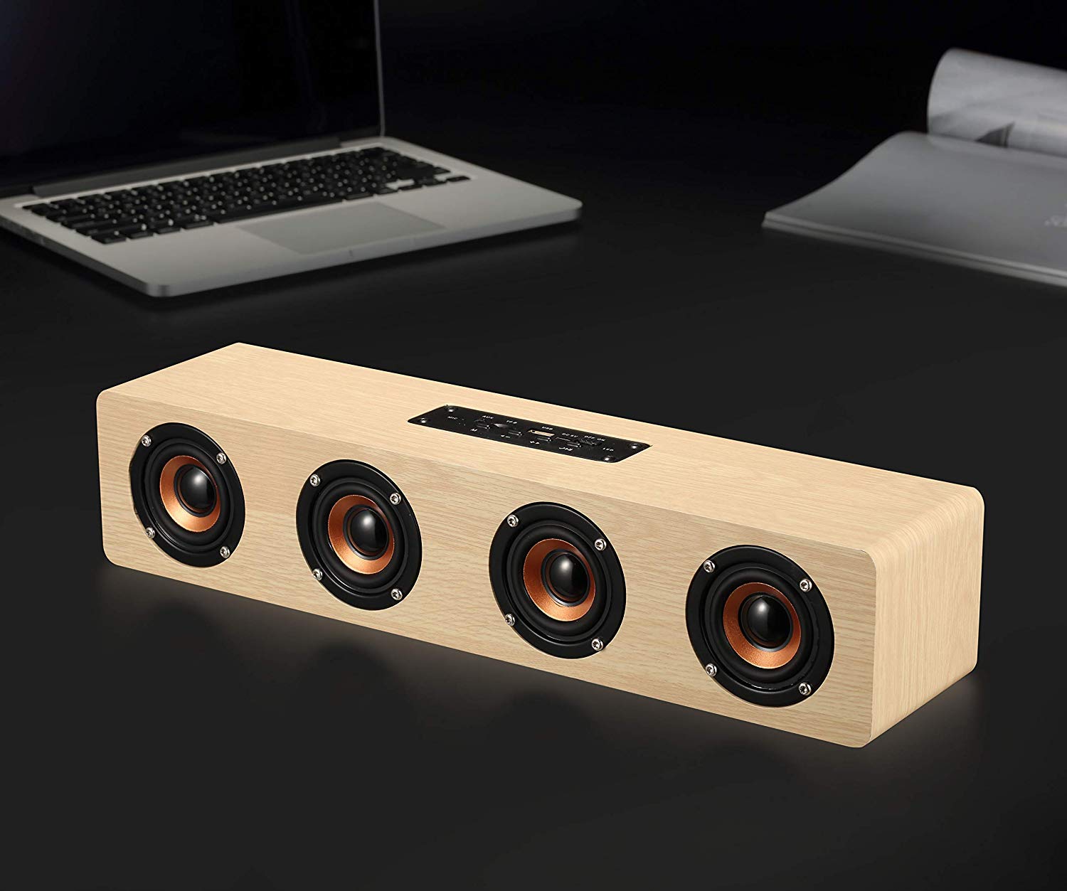 live tech jalsa wireless wooden speaker
