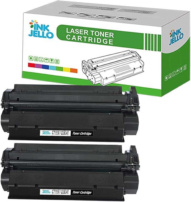 InkJello 2PK Black Toner C7115X Q2613X EP-25 for HP LaserJet 1000-3380 Canon