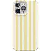 Casely iPhone 15 Pro Max Case | Butter Yellow Stripes | Sunday Best | Compatible with MagSafe | Classic Ultra Thin Design