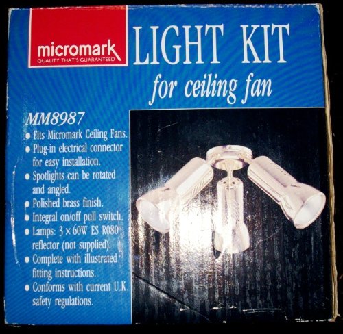 Triple Spot Kit For Ceiling Fan Gold Mm8987 Amazon Co Uk Lighting