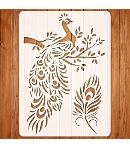 Amazon.com : GSS Designs Peacock Stencils - 12x16Inch
