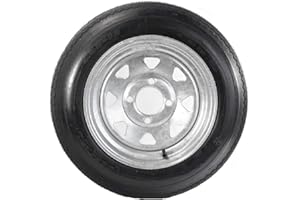 ECUSTOMRIM Trailer Tire On Rim 4.80-12 480-12 4.80X12 LRB 4 Lug Wheel Galvanized Spoke
