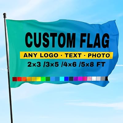 SXLONG Custom Flag Banner 2x3ft/3x5ft/4x6ft Personalised Design