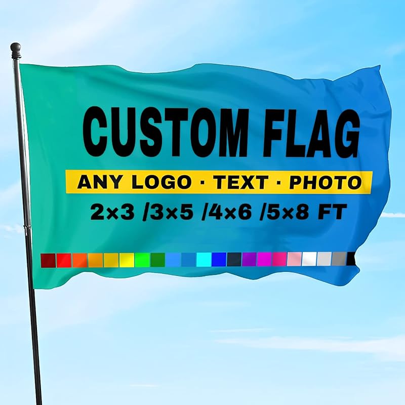 SXLONG Custom Flag Banner 2x3ft/3x5ft/4x6ft Personalised Design