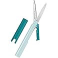 Plus Pen Style Non Stick Compact TSA Twiggy Scissors with Cover Turquoise