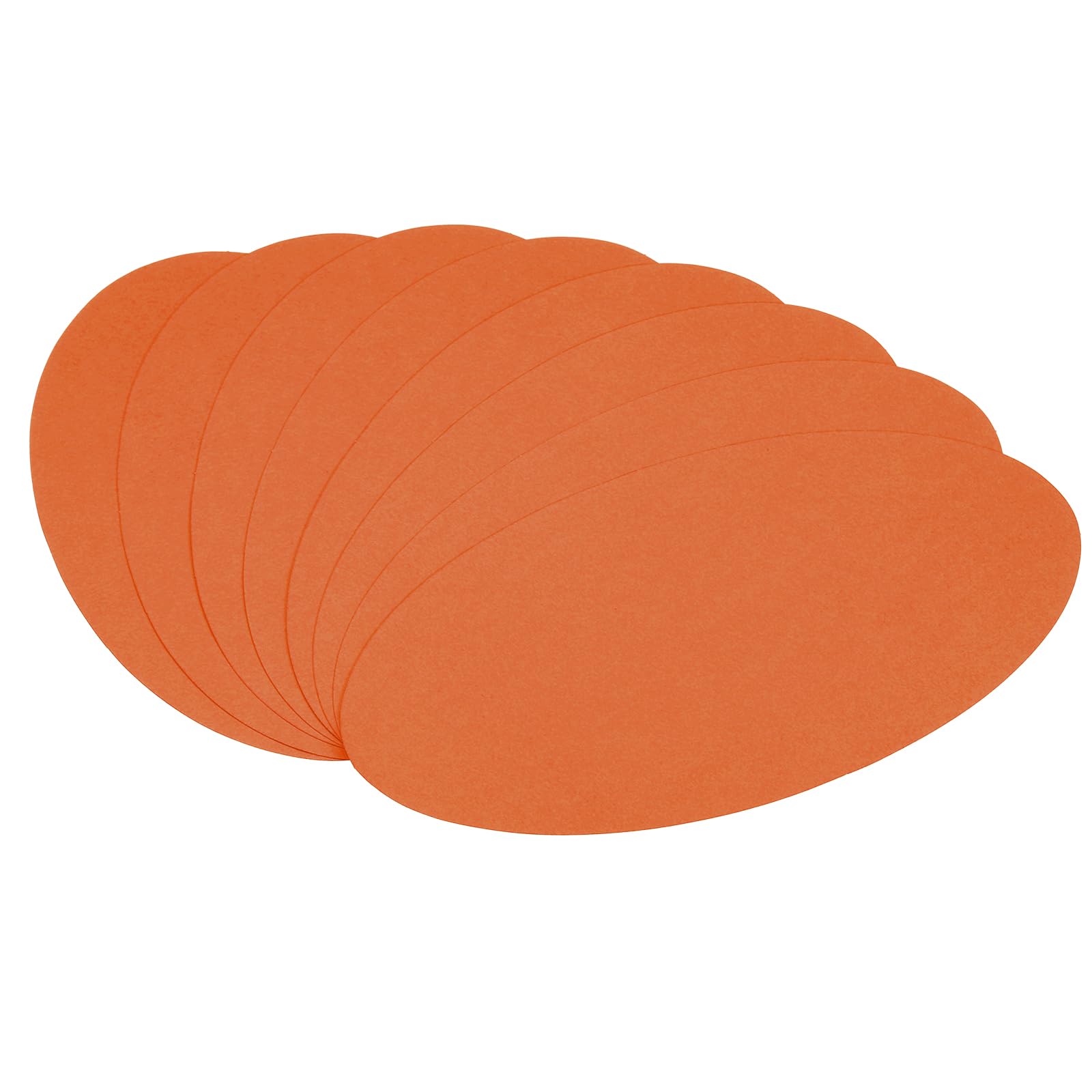 PATIKIL 7.9-inch Oval Cardboard Paper, 30 Pcs 180gsm Thick Blank Disc Circles Slices for DIY Craft Arts Drawing Painting Writing, Orange