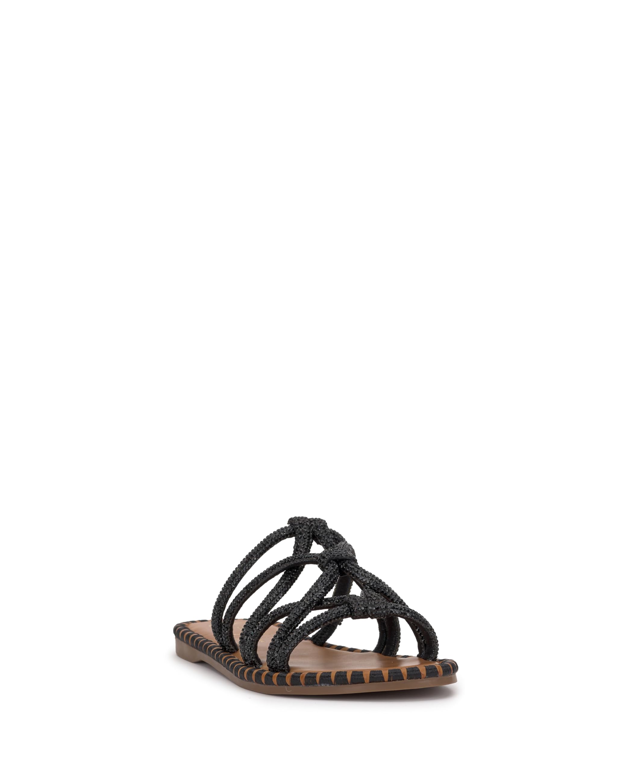 Jessica Simpson Women’s BRIELLEA2 Flat Sandal, Black, 9.5