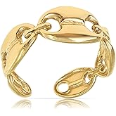 Made by Nami Stainless Steel Gold Adjustable Rings for Women Stackable Chunky Gold Rings for Women