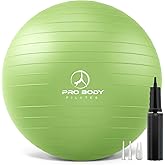 ProBody Pilates Yoga Ball - Exercise Balls, Various Sizes, for Stability, Pregnancy, Workout & Physical Therapy