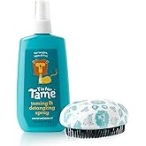 T is for Tame - Kids Hair Detangling Spray & Brush - Conditioning Spray for Frizz Control, Flyaways - Detangling Brush for Curly, Thick, Fine Hair - 4.2 fl oz